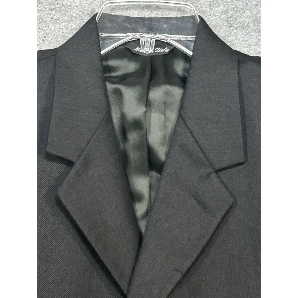 Riserva Dillard Men's Wool Blazer Suit Jacket Black Made in Italy 41L